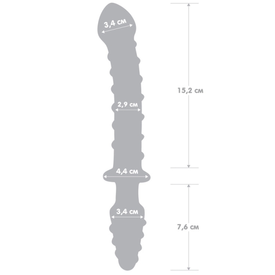 Фаллос из стекла Glas 10" Mr. Swirly Double
